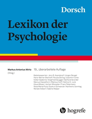 Dorsch – Lexikon der Psychologie von Wirtz,  Markus Antonius