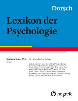 Dorsch – Lexikon der Psychologie von Wirtz,  Markus Antonius