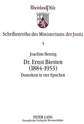 Dr. Ernst Biesten (1884-1953) von Hennig,  Joachim