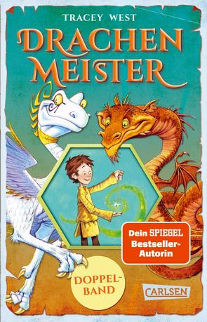 Drachenmeister Doppelband – Enthält die Geschichten: Der Aufstieg des Erddrachen (Bd. 1) / Die Rettung des Sonnendrachen (Bd. 2) von Howells,  Graham, West,  Tracey