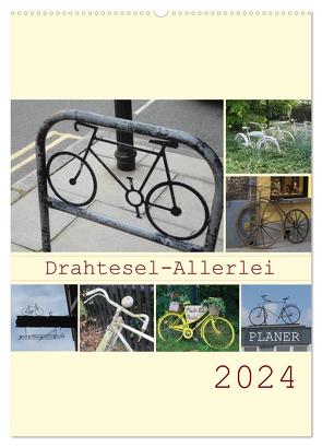 Drahtesel-Allerlei / Planer (Wandkalender 2024 DIN A2 hoch), CALVENDO Monatskalender von Keller,  Angelika