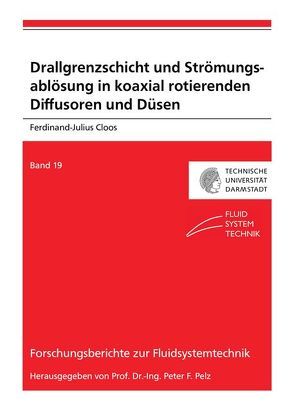 Drallgrenzschicht und Strömungsablösung in koaxial rotierenden Diffusoren und Düsen von Cloos,  Ferdinand-Julius