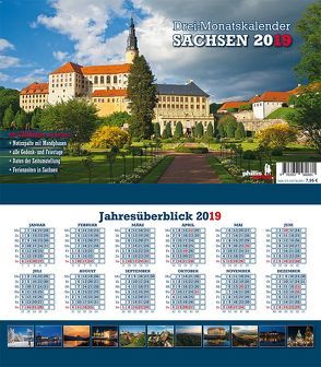 Drei-Monatskalender Sachsen 2019 von Neubert,  Jörg