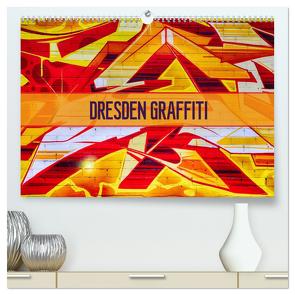 Dresden Graffiti (hochwertiger Premium Wandkalender 2024 DIN A2 quer), Kunstdruck in Hochglanz von Meutzner,  Dirk