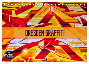 Dresden Graffiti (Tischkalender 2024 DIN A5 quer), CALVENDO Monatskalender von Meutzner,  Dirk