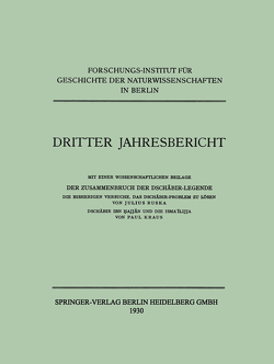 Dritter Jahresbericht von Kraus,  Paul, Ruska,  Dr. Julius