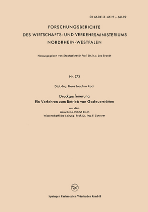 Druckgasfeuerung Ein Verfahren zum Betrieb von Gasfeuerstätten von Koch,  Hans-Joachim