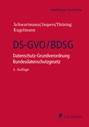 DS-GVO/BDSG von Atzert,  Michael, Buchmann,  Antonia, Dietze,  Lars, Ferik,  LL.M.,  Levent, Franck,  Lorenz, Frey,  LL.M.,  Dieter, Hermann,  Maximilian, Hilgert,  LL.M.,  Felix, Hünermann,  Rolf, Jacquemain,  LL.M.,  Tobias, Jaspers,  Andreas, Keber,  Tobias O., Keppeler,  Lutz Martin, Klein,  David, Kremer,  Sascha, Kugelmann,  Dieter, Leutheusser-Schnarrenberger,  Sabine, Martini,  Mario, Mühlenbeck,  Robin Lucien, Müthlein,  Thomas, Pabst,  Heinz-Joachim, Pieper,  LL.M.,  Fritz Ulli, Reif,  LL.M.,  Yvette, Richter,  Philipp, Ritter,  Steve, Rombey,  Sebastian, Römer,  Sandra, Rost,  Maria Christina, Rudolph,  Matthias, Schmidt,  Maximilian, Schneider,  Adrian, Schwartmann,  Rolf, Seckelmann,  Margrit, Thüsing,  Gregor, Traut,  Johannes, Weiß,  Steffen, Wybitul,  Tim