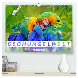 Dschungelwelt – Artwork (hochwertiger Premium Wandkalender 2024 DIN A2 quer), Kunstdruck in Hochglanz von Brunner-Klaus,  Liselotte