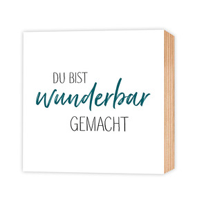 Du bist wunderbar gemacht – Holz-Deko-Bild 15×15