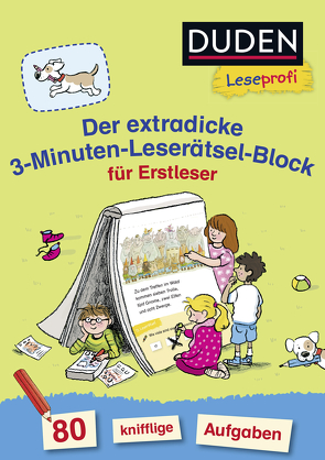 Duden Leseprofi – Der extradicke 3-Minuten-Leserätsel-Block für Erstleser von Moll,  Susanna