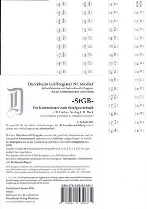 StGB, Fischer Assessor/in Griffregister Nr. 661-Ref / z.B. für den Schönfelder oder Kommentar Fischer 2016-2017 von Dürckheim,  Constantin, Grassinger,  Nathanael