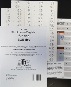 DürckheimRegister BGB im dtv von Dürckheim,  Constantin von