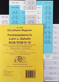 DürckheimRegister® – Fachassistent LOHN U GEHALT (ArbR-SGB) MIT Stichworten von Braun,  Simone, Dürckheim,  Constantin