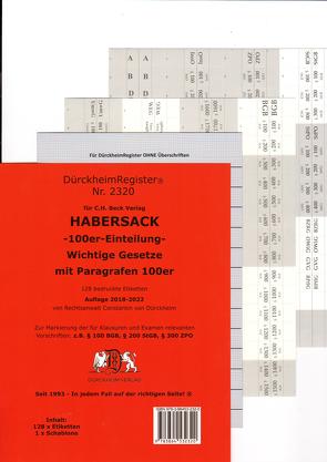 DürckheimRegister® HABERSACK-100er-Einteilung von Dürckheim,  Constantin