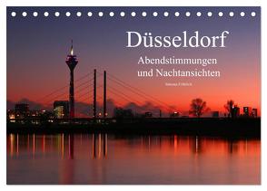 Düsseldorf Abendstimmungen und Nachtansichten (Tischkalender 2024 DIN A5 quer), CALVENDO Monatskalender von Fröhlich,  Simona