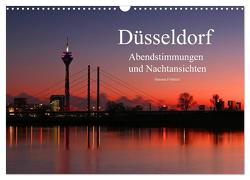 Düsseldorf Abendstimmungen und Nachtansichten (Wandkalender 2024 DIN A3 quer), CALVENDO Monatskalender von Fröhlich,  Simona