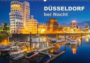 Düsseldorf bei Nacht (Wandkalender 2021 DIN A2 quer) von Abel,  Roland