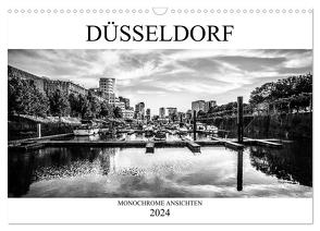 DÜSSELDORF MONOCHROME ANSICHTEN (Wandkalender 2024 DIN A3 quer), CALVENDO Monatskalender von Jaster,  Michael