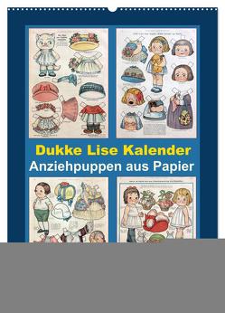 Dukke Lise Kalender – Anziehpuppen aus Papier (Wandkalender 2024 DIN A2 hoch), CALVENDO Monatskalender von Erbs,  Karen