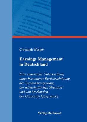 Earnings Management in Deutschland von Wäsker,  Christoph