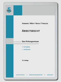 eBook Arbeitsrecht von Hemmer,  Karl-Edmund, Krick, Tyroller,  Michael, Wüst,  Achim