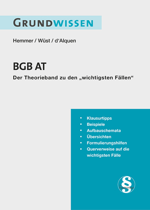 eBook Grundwissen BGB AT von d´Alquen,  Clemens, Hemmer,  Karl-Edmund, Wüst,  Achim