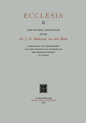 Ecclesia II von Bakhuizen Van den Brink,  J.N.