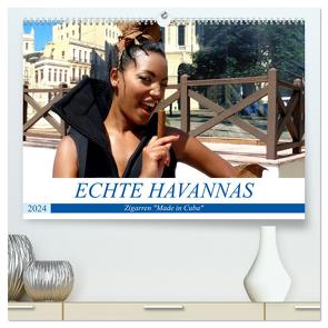 Echte Havannas – Zigarren „Made in Cuba“ (hochwertiger Premium Wandkalender 2024 DIN A2 quer), Kunstdruck in Hochglanz von von Loewis of Menar,  Henning