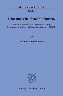 Echte und scheinbare Konkurrenz. von Wegscheider,  Herbert