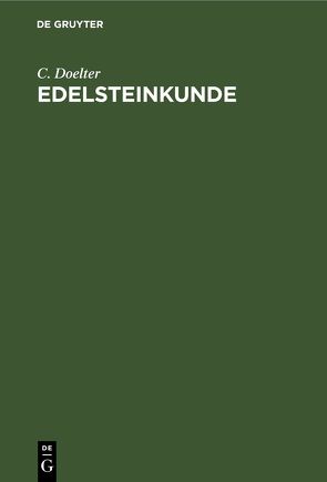 Edelsteinkunde von Doelter,  C.