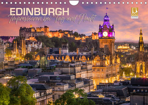 EDINBURGH Impressionen bei Tag und Nacht (Wandkalender 2024 DIN A4 quer), CALVENDO Monatskalender von Viola,  Melanie