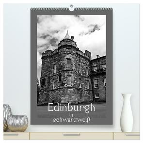 Edinburgh in schwarzweiß (hochwertiger Premium Wandkalender 2024 DIN A2 hoch), Kunstdruck in Hochglanz von Schauer,  Petra