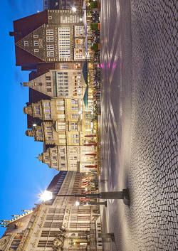 édition art print Kunstdruck DIN A2 Bremen – Marktplatz am Abend von Schulz,  Olaf