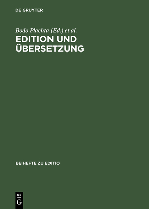 Edition und Übersetzung von Plachta,  Bodo, Woesler,  Winfried