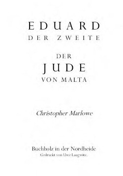 Eduard II. / Der Jude von Malta von Bülow,  Eduard von, Marlowe,  Christopher