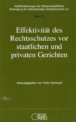 Effektivität des Rechtsschutzes vor staatlichen und privaten Gerichten von Gottwald,  Peter