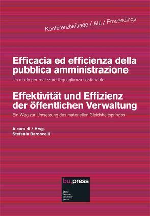 Efficacia ed efficienza della pubblica amministrazione von Baroncelli,  Stefania