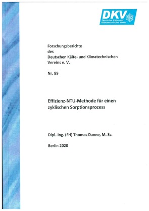 Effizienz-NTU-Methode für einen zyklischen Sorptionsprozess von Danne,  Thomas