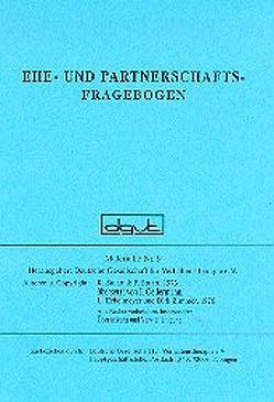 Ehe- und Partnerschaftsfragebogen von Echelmeyer,  Liz, Oellermann,  Ingrid, Stuart,  Freida, Stuart,  Richard, Zimmer,  Dirk