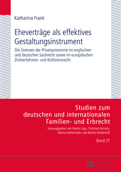 Eheverträge als effektives Gestaltungsinstrument von Frank,  Katharina