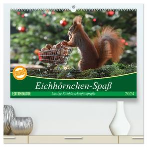 Eichhörnchen-Spaß (hochwertiger Premium Wandkalender 2024 DIN A2 quer), Kunstdruck in Hochglanz von Adam,  Heike