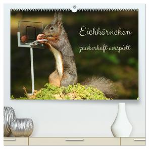 Eichhörnchen – zauberhaft verspielt (hochwertiger Premium Wandkalender 2024 DIN A2 quer), Kunstdruck in Hochglanz von Merk,  Angela