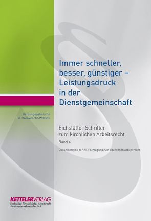 Eichstätter Schriften zum kirchlichen Arbeitsrecht 2018 von Oxenknecht-Witzsch,  Renate