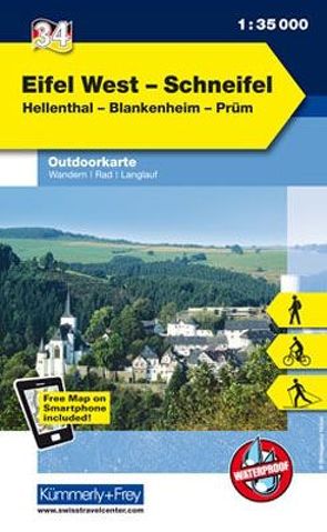 Eifel West – Schneifel Nr. 34 Outdoorkarte Deutschland 1:35 000