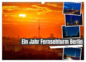 Ein Jahr Fernsehturm Berlin (Wandkalender 2024 DIN A3 quer), CALVENDO Monatskalender von Hartung,  Salke