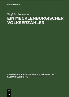 Ein Mecklenburgischer Volkserzähler von Neumann,  Siegfried