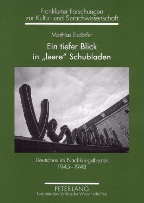 Ein tiefer Blick in «leere» Schubladen von Elsdörfer,  Matthias