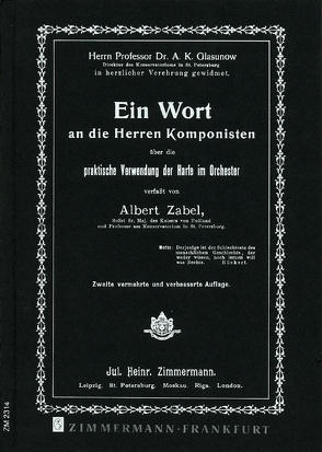 Ein Wort an die Herren Komponisten von Zabel,  Albert