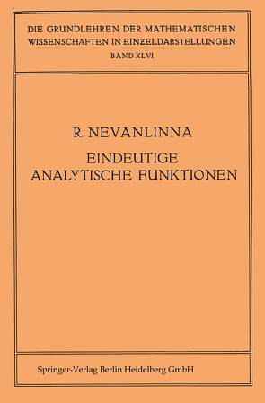 Eindeutige Analytische Funktionen von Nevanlinna,  Rolf Herman